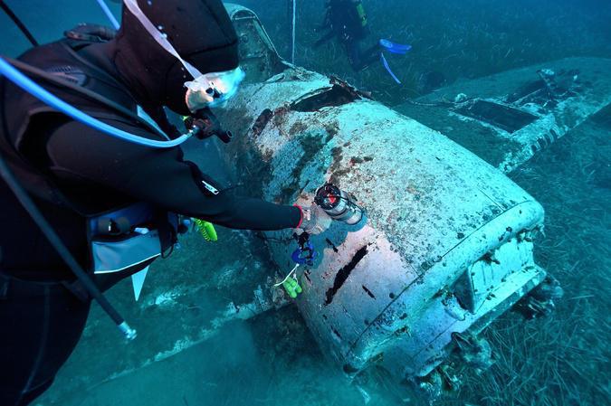 ​Sous les eaux corses, une nouvelle méthode pour sauver les avions de la Seconde Guerre mondiale