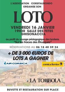 Ghisonaccia : un super loto pour financer un voyage pédagogique sur les traces des Étrusques Ghisonaccia : un super loto pour financer un voyage pédagogique sur les traces des Étrusques