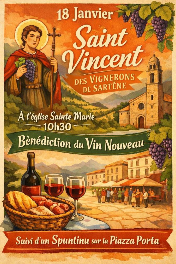  Sartène organise sa première Saint-Vincent, fête traditionnelle du patron des vignerons 