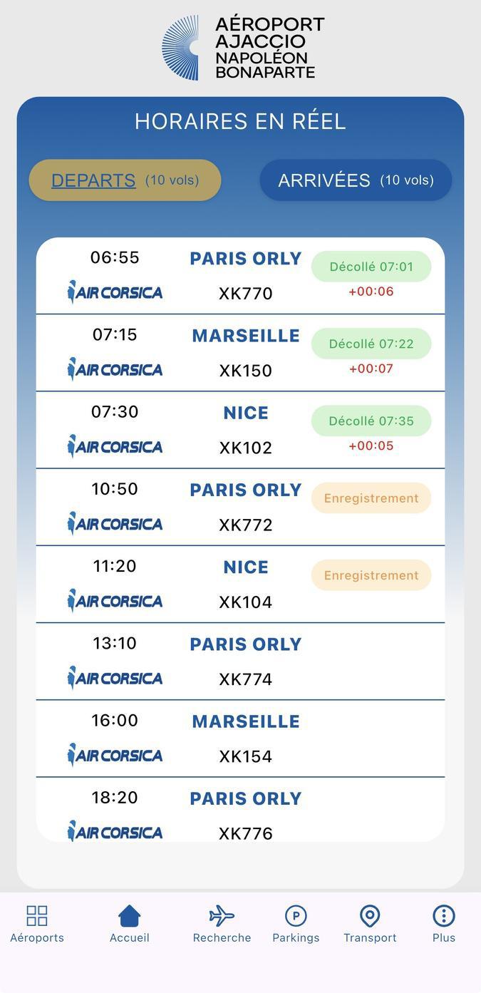 Une application mobile pour suivre en temps réel l’activité dans les aéroports corses
