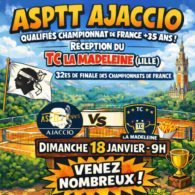 ​Championnats de France Tennis : l’ASPTT Ajaccio reçoit les Nordistes du TC Madeleine ce dimanche