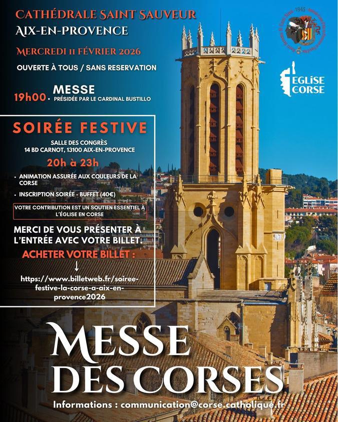  La traditionnelle Messe des Corses célébrée à Aix-en-Provence le 11 février