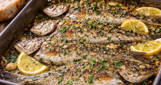 À table - Bogue au four, herbes et citron