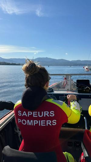 Stella Pasqualaggi, première plongeuse de première classe chez les pompiers en Corse Stella Pasqualaggi, première plongeuse de première classe chez les pompiers en Corse