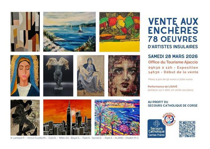 À Ajaccio, l’art se met aux enchères pour soutenir le Secours Catholique
