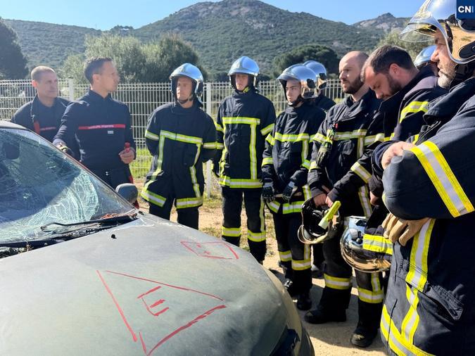 À Calvi, une formation secours routier au plus près du réel pour les sapeurs-pompiers