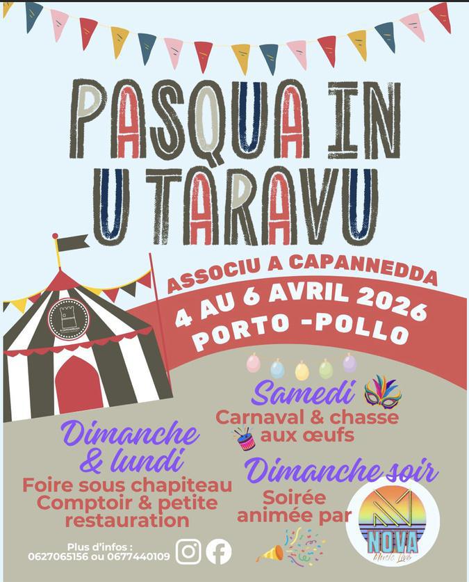 Porto-Pollo : « Pasqua in u Taravu » anime le week-end de Pâques Porto-Pollo : « Pasqua in u Taravu » anime le week-end de Pâques