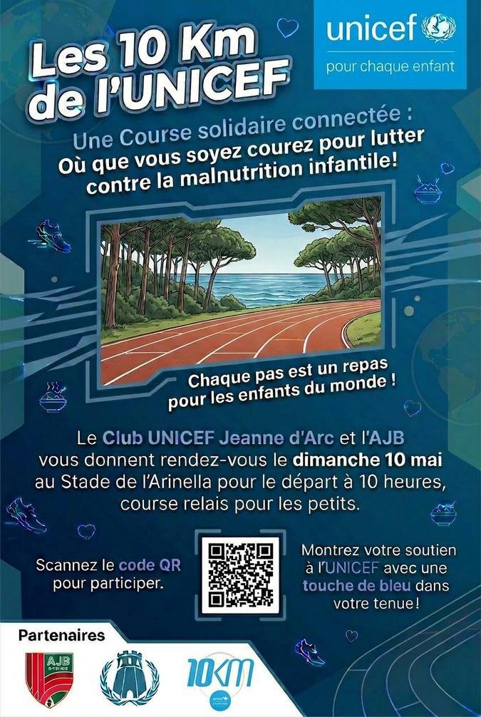 Bastia - 2e édition de la Course connectée de l'Unicef pour lutter contre la malnutrition infantile Bastia - 2e édition de la Course connectée de l'Unicef pour lutter contre la malnutrition infantile
