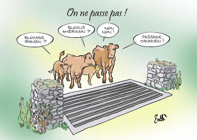 Le dessin de Battì : on ne passse pas !