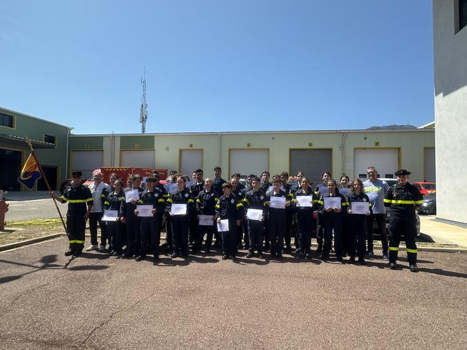 À Furiani, les cadets de la sécurité civile reçoivent leurs diplômes