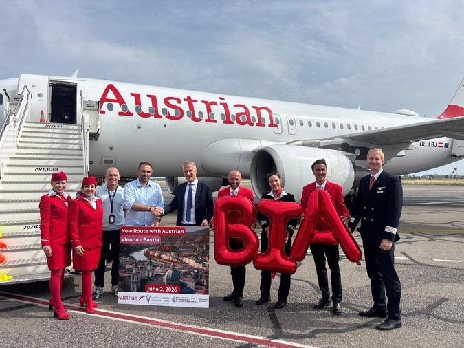 Bastia accueille le premier vol direct d’Austrian Airlines en provenance de Vienne Bastia accueille le premier vol direct d’Austrian Airlines en provenance de Vienne