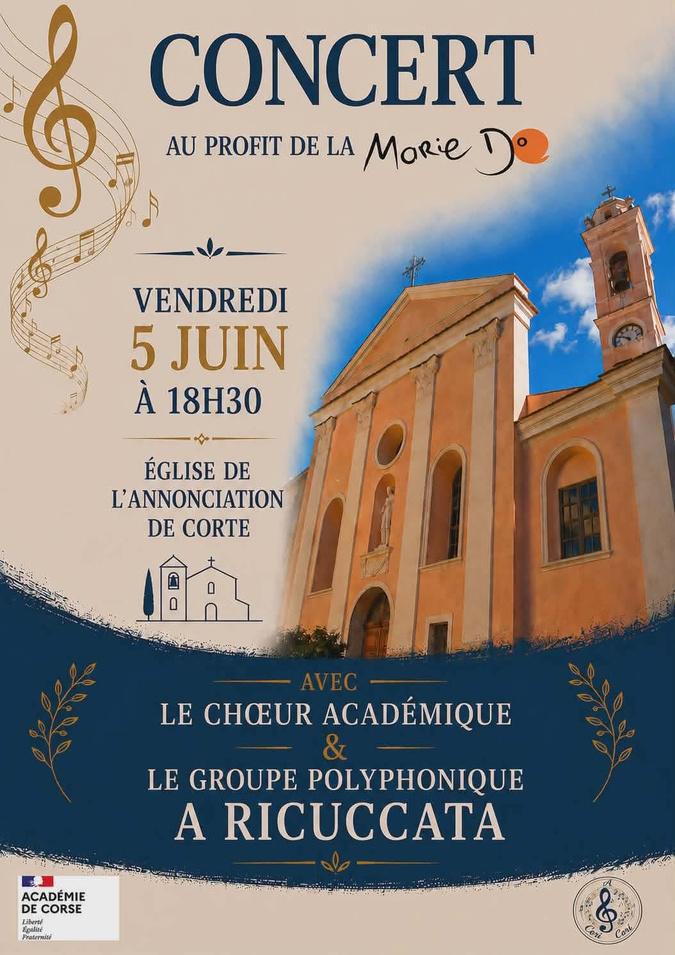 Corte - Deux concerts ce vendredi au profit de La Marie Do Corte - Deux concerts ce vendredi au profit de La Marie Do