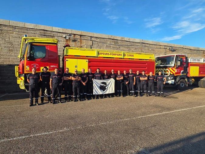 Incendies dans le sud de la France : 23 sapeurs-pompiers de Haute-Corse envoyés en renfort sur le continent