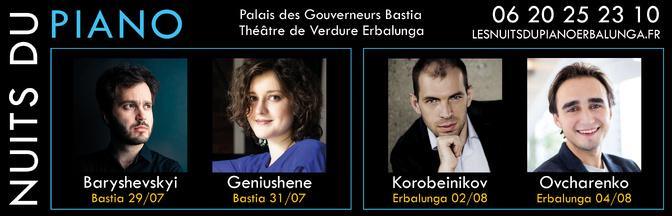 « Nuits du piano » à Bastia et Erbalonga du 29 juillet au 4 août