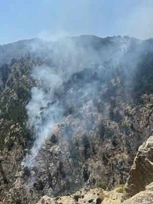 Un forestier-sapeur blessé sur le feu de Corte Un forestier-sapeur blessé sur le feu de Corte