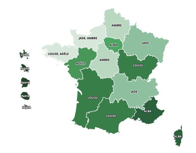 Quels ont été les prénoms les plus donnés en Corse en 2025 ?