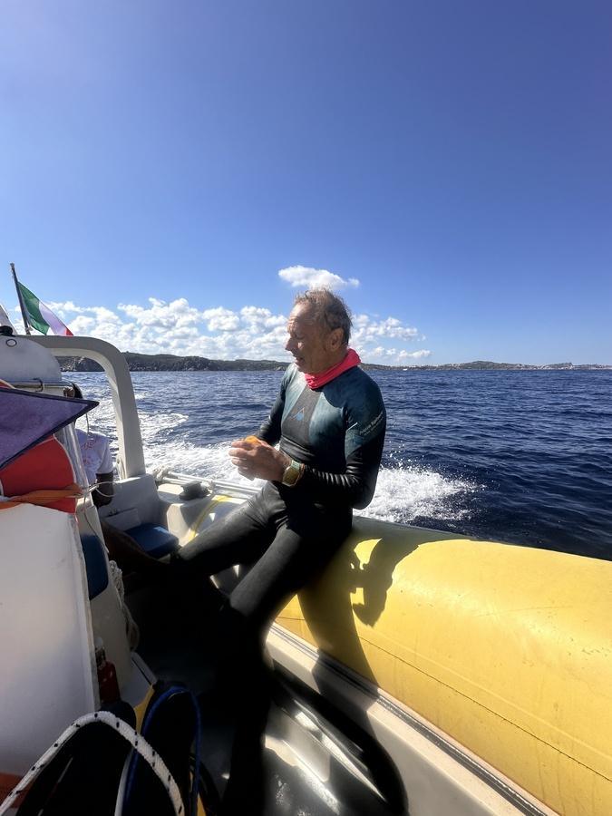 EN IMAGES - Bonifacio-Sardaigne à la nage - "Le Grand Rose" : défi réussi pour Etienne Meloni