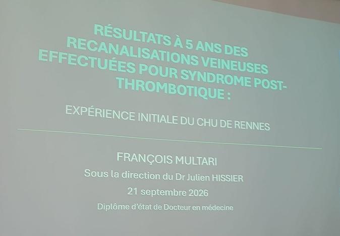 Bastia - François Multari soutient sa thèse de médecine au CHU de Rennes Bastia - François Multari soutient sa thèse de médecine au CHU de Rennes
