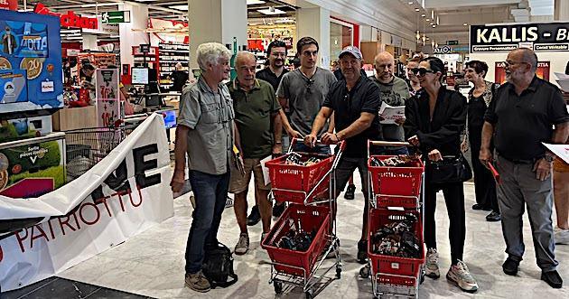 Nazione se mobilise à Toga pour dénoncer le coût de la vie en Corse Nazione se mobilise à Toga pour dénoncer le coût de la vie en Corse