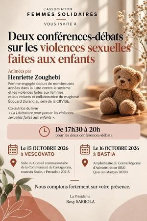 Vescovato et Bastia - Conférence sur les violences sexuelles 