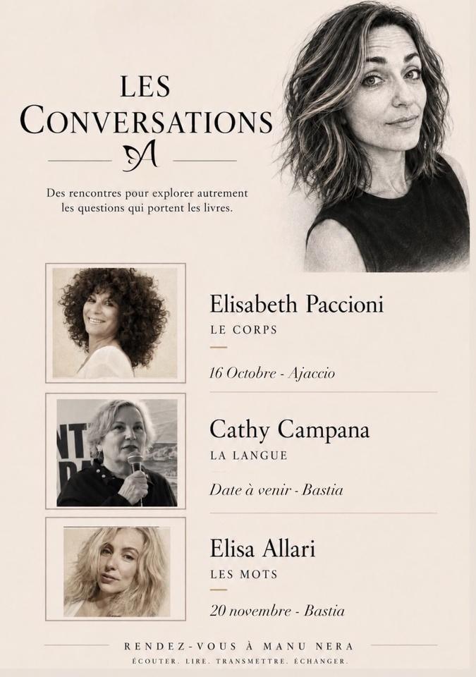 Nouveau concept en Corse, « Les Conversations d’A Manu Nera » débutent à Ajaccio Nouveau concept en Corse, « Les Conversations d’A Manu Nera » débutent à Ajaccio