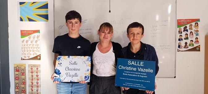Le Pôle Surdité de Corse renomme sa salle de cours en hommage à Christine Vazelle