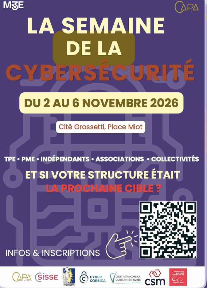 À Ajaccio, une semaine pour donner aux petites structures les bons réflexes face aux cyberattaques À Ajaccio, une semaine pour donner aux petites structures les bons réflexes face aux cyberattaques