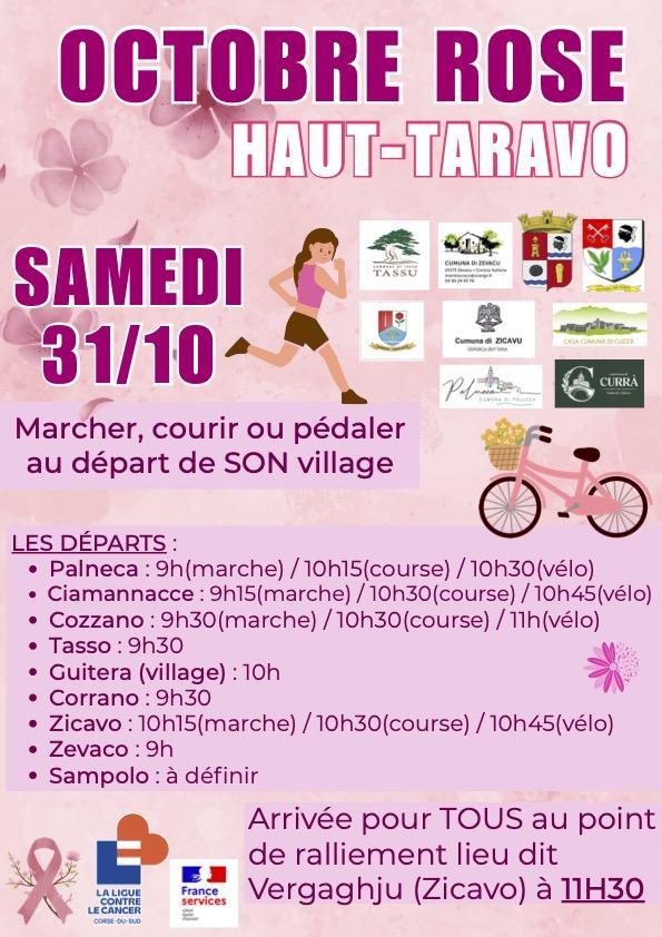 Octobre Rose – Neuf villages du Haut-Taravo unis contre le cancer du sein Octobre Rose – Neuf villages du Haut-Taravo unis contre le cancer du sein