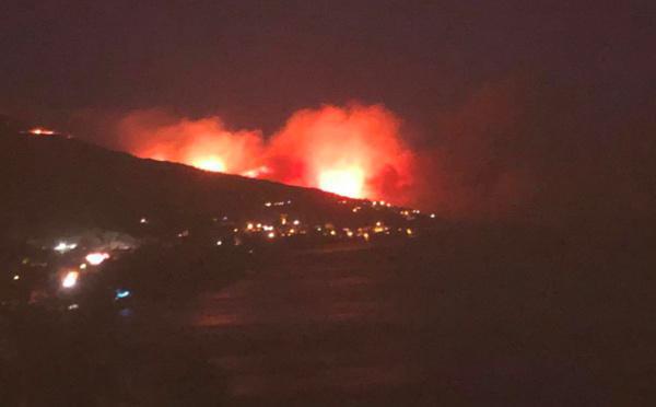 Incendie de Brando : près de 140 hectares détruits.  La RT80 rouverte à la circulation