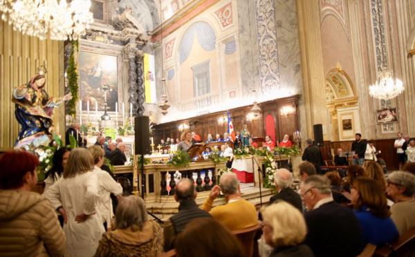 Sainte Cécile, patronne des musiciens, installée à la cathédrale d'Ajaccio