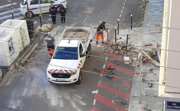 Violents vents à Bastia : une toiture arrachée en centre-ville