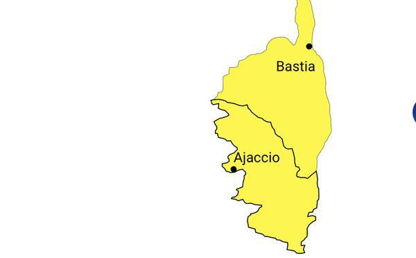 La Corse en vigilance jaune pour orages ce jeudi