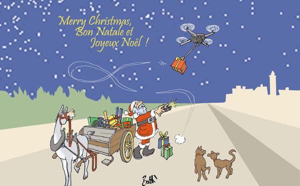 Le dessin de Battì : le drone de… Papa Noël