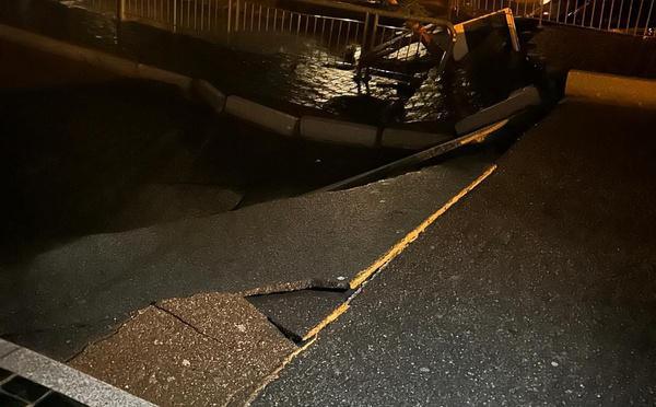 Intempéries - Circulation coupée à Saint-Florent après un effondrement de la chaussée