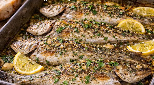 À table - Bogue au four, herbes et citron