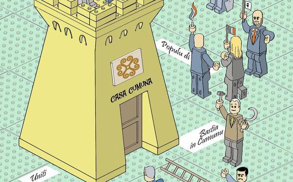 Le dessin de Battì : Bastia 2026, tutti volenu cullà in cima