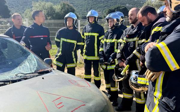 À Calvi, une formation secours routier au plus près du réel pour les sapeurs-pompiers