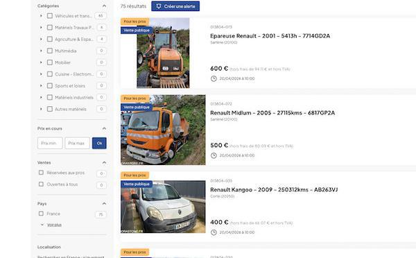 Des véhicules de la Collectivité de Corse aux enchères à partir de quelques centaines d’euros