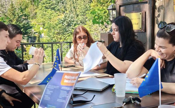 Des jeunes Corses au Parlement européen à Strasbourg