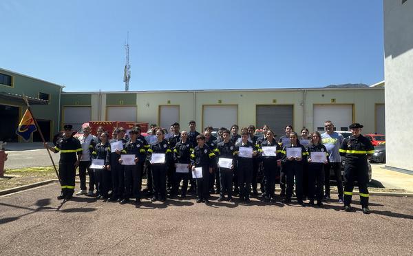 À Furiani, les cadets de la sécurité civile reçoivent leurs diplômes