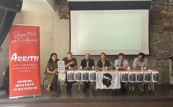 À Bastia, la réforme constitutionnelle sur l’autonomie de la Corse au cœur du scontru d’Arritti