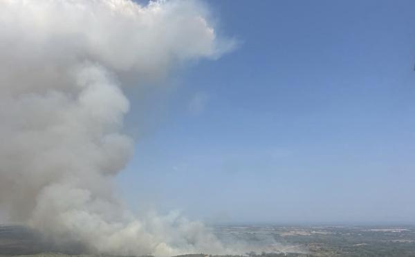 Un incendie en cours Ă Tallone