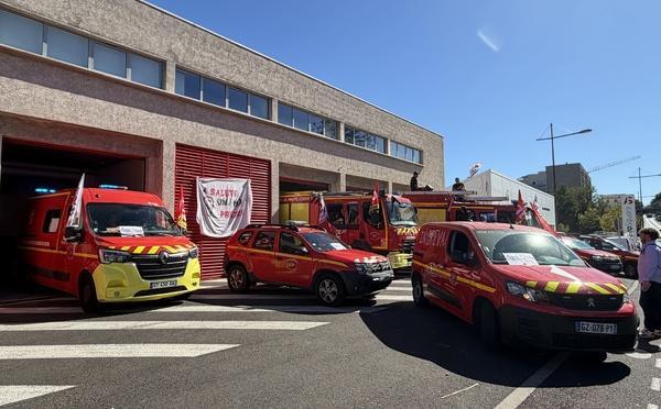 À Bastia, les sapeurs-pompiers mobilisés pour réclamer davantage de moyens en Corse