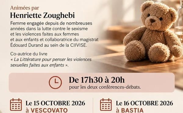 Vescovato et Bastia - Conférence sur les violences sexuelles 