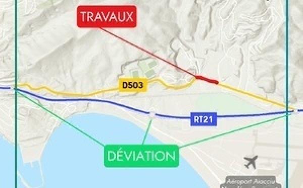 Ajaccio – La route du Vazzio fermée jusqu'à mercredi soir