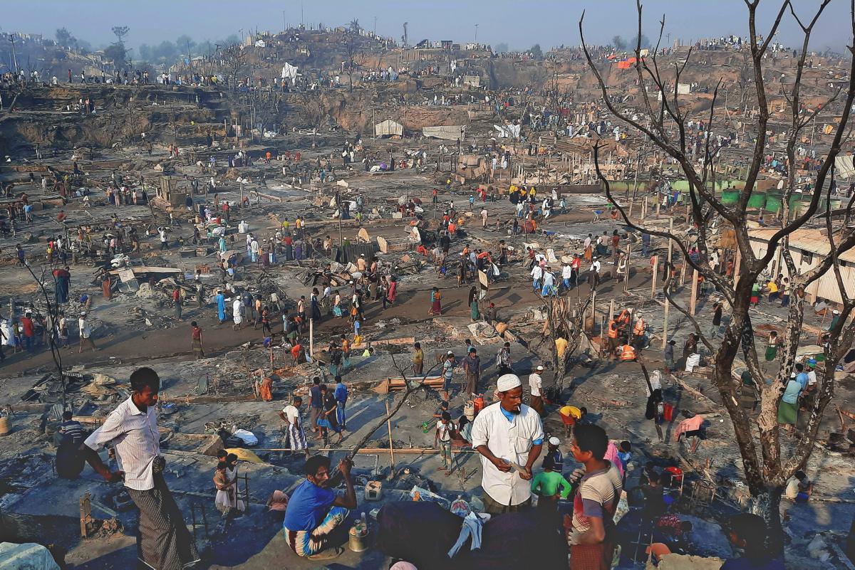 [FOCUS] - Catastrophe humanitaire : Des réfugiés Rohingyas sans abris après le violent incendie d'un campement