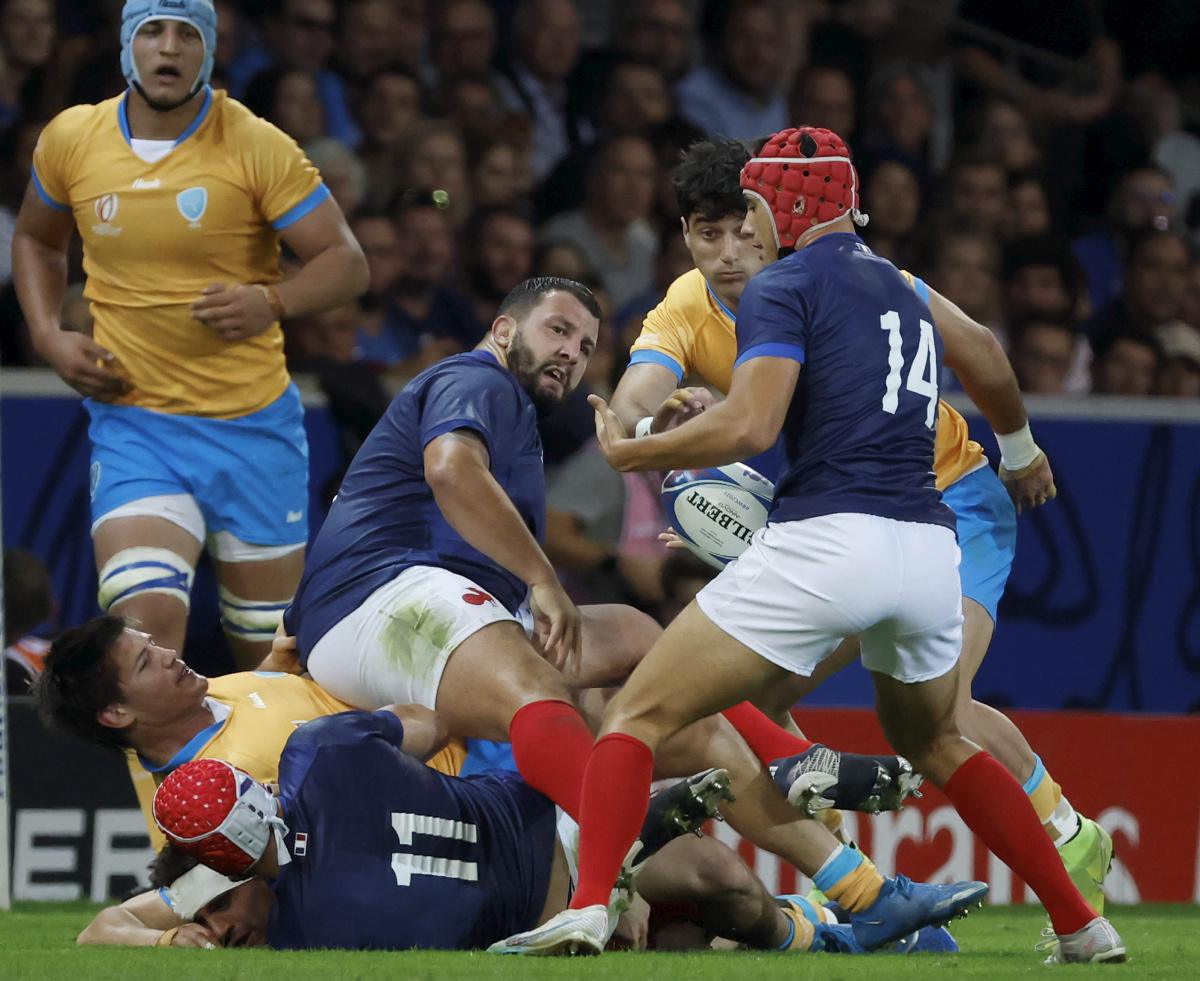 [Focus] - Coupe du monde de rugby, les plus belles photos de la victoire des Bleus contre l'Uruguay