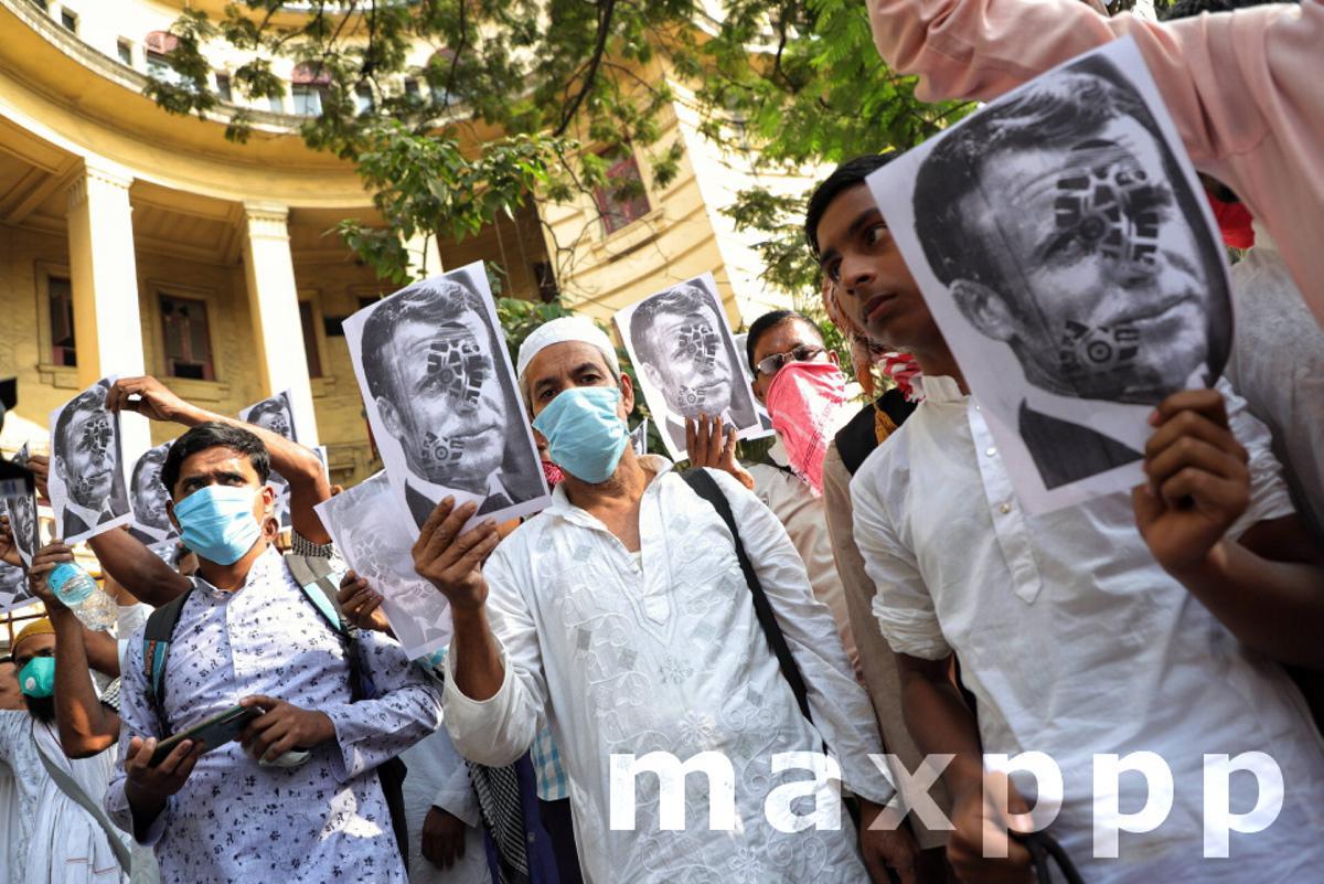 Anti French protest in Kolkata, India
