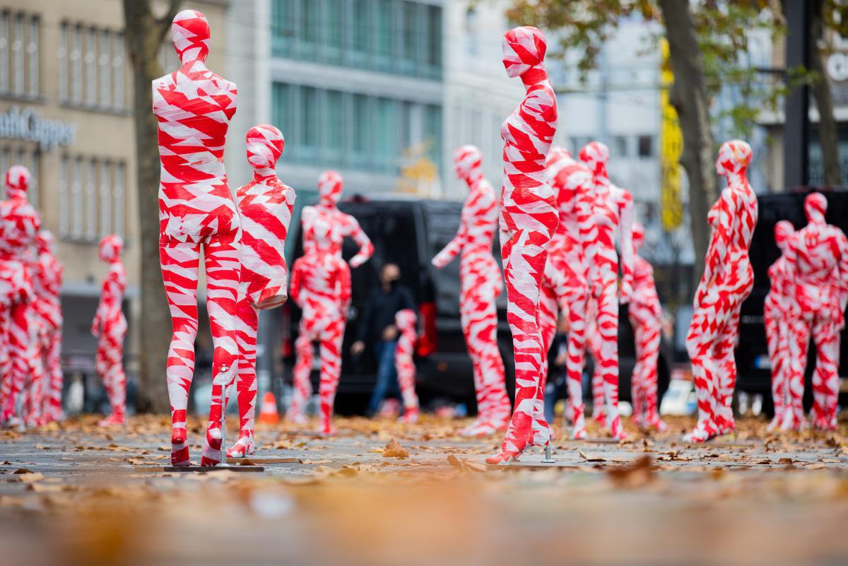 Coronavirus - art action in Cologne