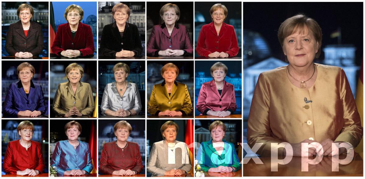 Combo of Angela Merkel New Year's Speeches